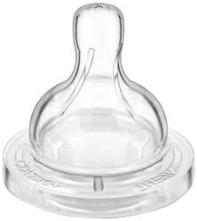 Соска Philips AVENT Classic+ силиконовая для густых жидкостей SCF636/27 6м+, 2 шт. бесцветный