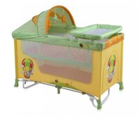 Манеж-кровать Lorelli Nanny 2 Plus Rocker beige&blue buddies