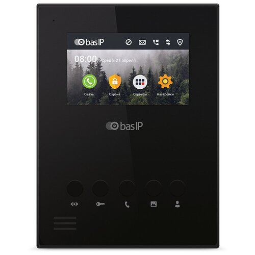 Монитор для домофона/видеодомофона BAS-IP AU-04LA Black черный