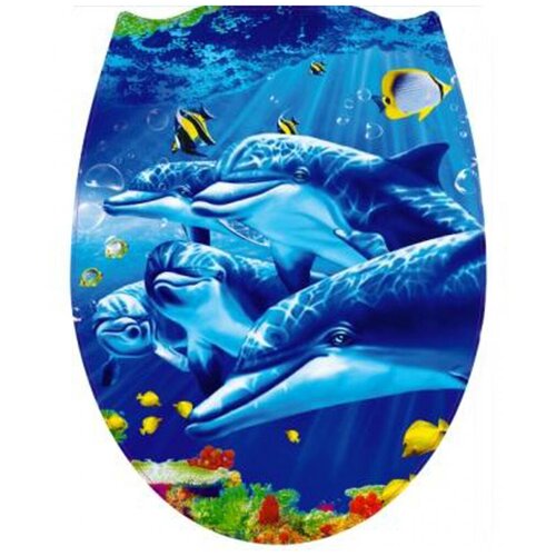 Крышка для унитаза фотопринт Дельфины Fora FOR-LID08 876₽
