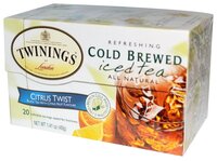 Чай черный Twinings Cold brewed iced tea Citrus twist в пакетиках, 20 шт.