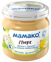 Пюре МАМАКО яблоко с грушей и козьим творожком (с 6 месяцев) 80 г, 6 шт.