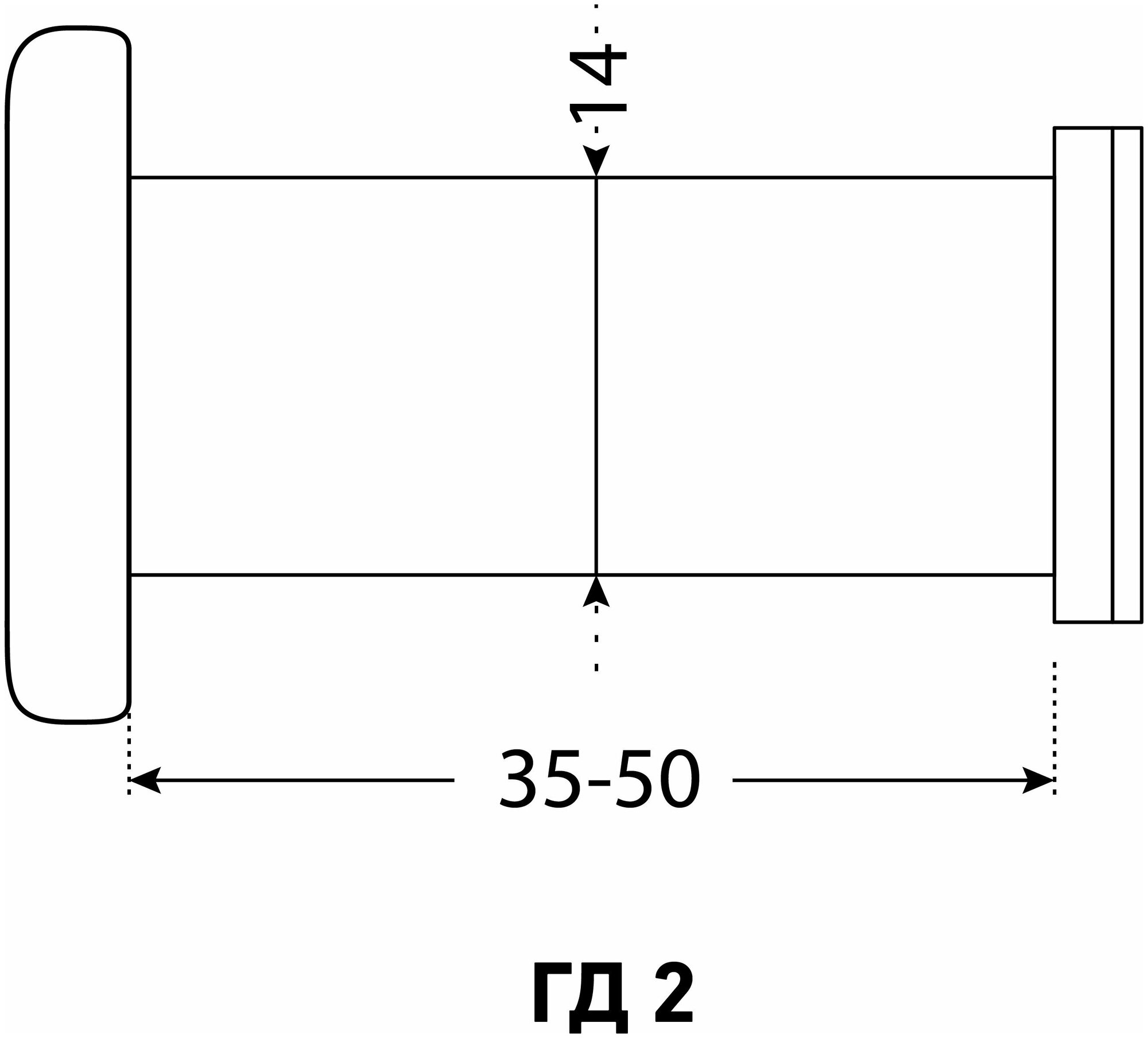 Глазок дверной для дверей 35-50 мм аллюр ГД-2 БШт 35-50мм, диаметр 14 мм, цвет хром