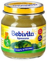 Пюре Bebivita брокколи (с 5 месяцев) 100 г, 3 шт