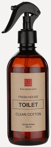 Изображение товара Спрей ароматический, 450 мл, для туалета, Clean Cotton, Fresh house