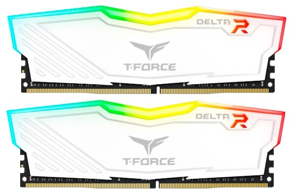 Оперативная память Team Group T-FORCE Delta RGB 16 ГБ (8 ГБ x 2) DDR4 3000 МГц CL16 (TF4D416G3000HC16CDC01)
