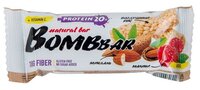 BombBar протеиновый батончик Natural Bar + Vitamin C (60 г)(20 шт.) овсяный с вишней