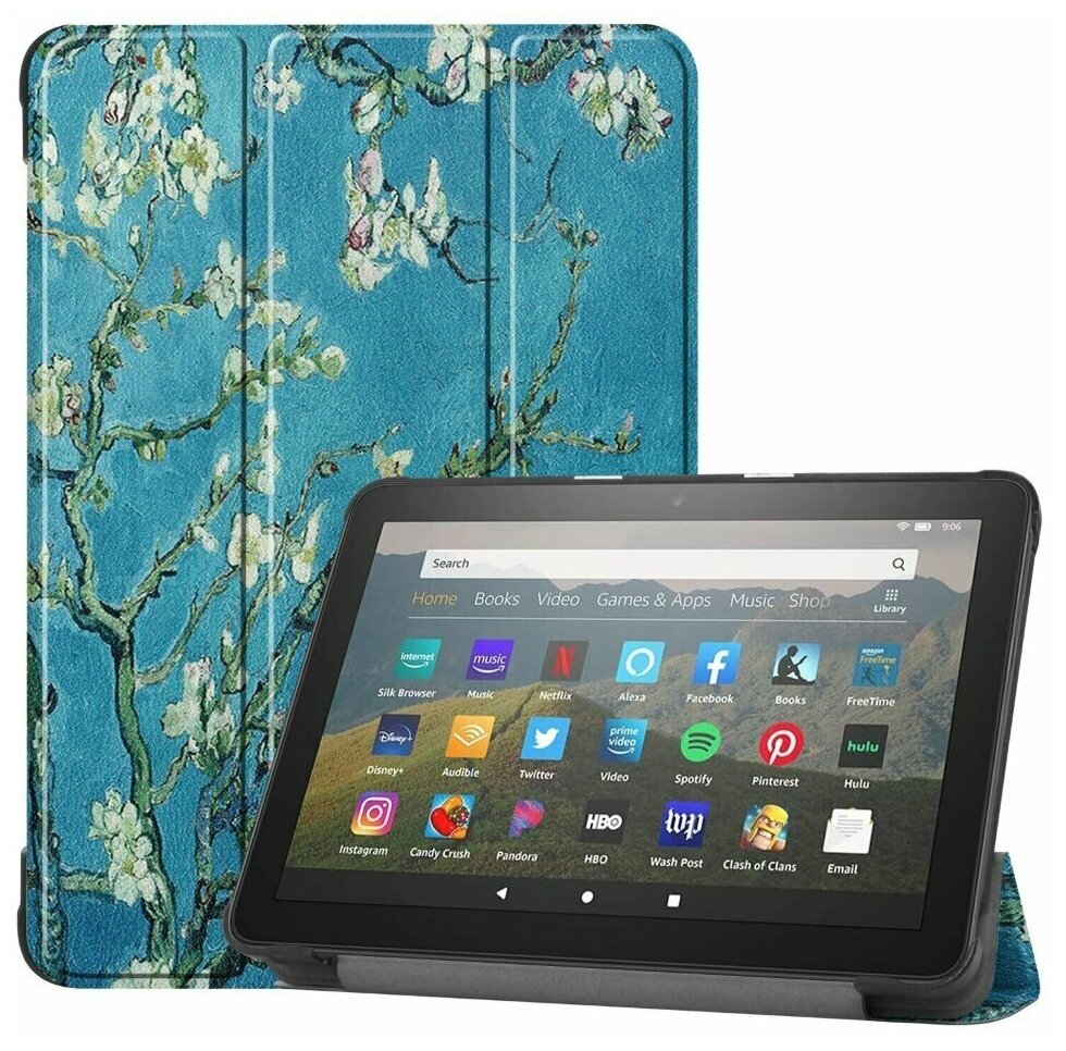 Чехол Smart Case для Amazon Kindle Fire HD 8 / 8 Plus (2020), 8 дюймов (Apricot Flower)