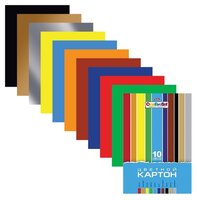 Цветной картон Creative Set Hatber, A4, 10 л., 10 цв.