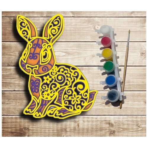Многослойная раскраска/ 3D раскраска/ раскраска антистресс/ многослойное панно Кролик раскраска кролик фигурка антистресс