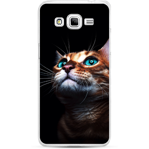 Силиконовый чехол на Samsung Galaxy Grand Prime / Самсунг Галакси Гранд Прайм Мечтательный кот