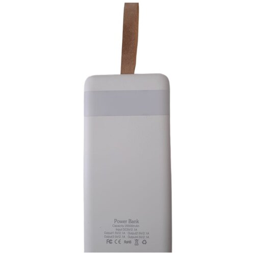 Портативный внешний аккумулятор 20000 mAh /Выход: USB-A 1/2/3/4. Вход: USB-DC/Micro-USB/Type-C/ Lightning 5V-2.1A / цифровой дисплей/функция лампы