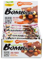 BombBar протеиновый батончик Natural Bar + Vitamin C (60 г)(20 шт.) овсяный с вишней