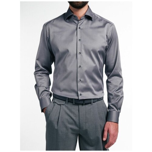 Рубашка Eterna 8817_35_X18K_45 (MODERN FIT) серого цвета