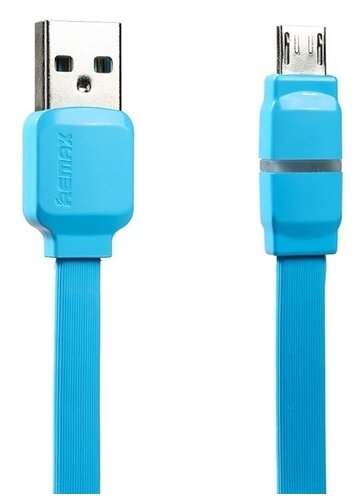 Дата-кабель USB 2.1A для micro USB Remax Breathe LED RC-029m 1м Blue