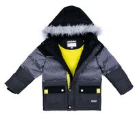 Куртка playToday размер 128, серый/ черный