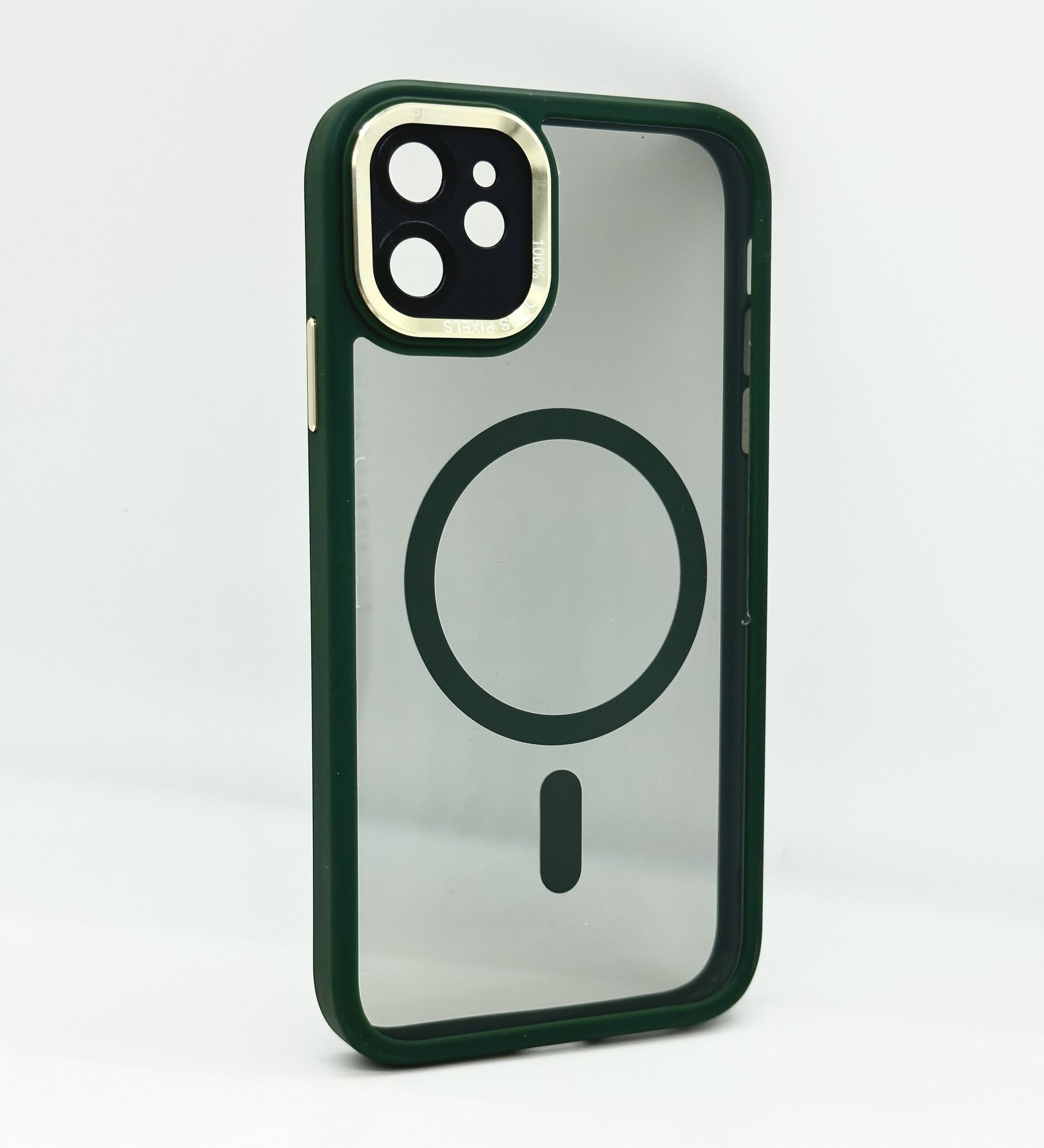 Чехол для iPhone 12 с защитой камеры ARMOR CASE магнитный противоударный с MagSafe черный