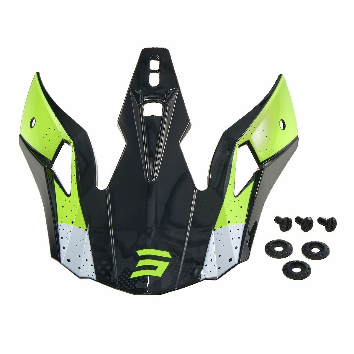Козырек для шлема SHOT PULSE AIRFIT черный/Hi-Vis желтый/белый,