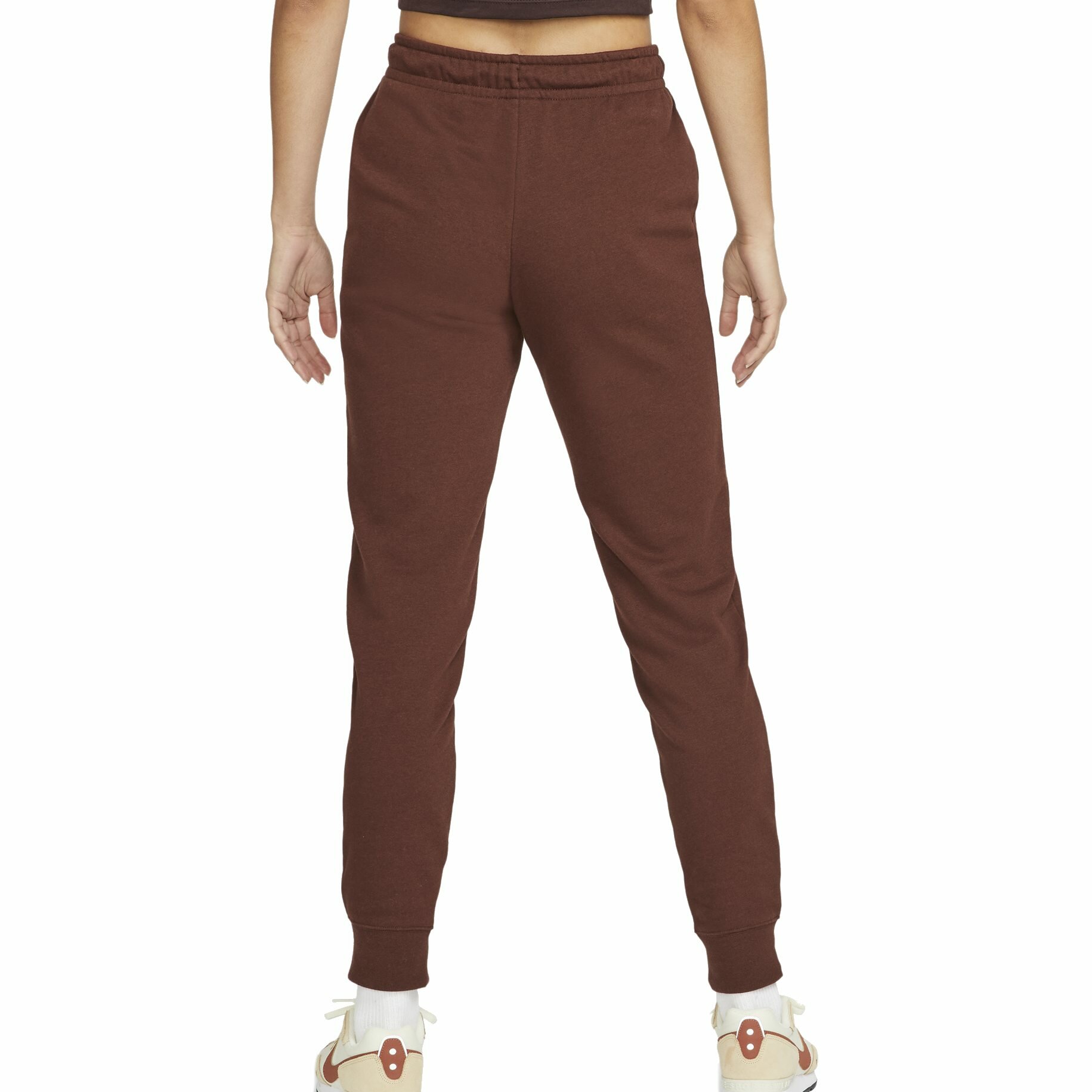 Брюки NIKE W Sportswear Essential Mid-Rise Fleece Pants, размер XS, коричневый — фото 1