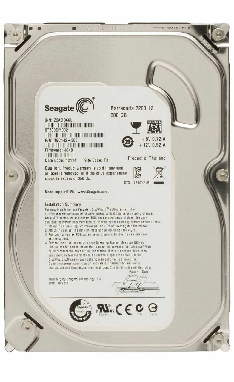 Жесткий диск Barracuda Seagate 3,5 дюйма 500Гб — фото 1