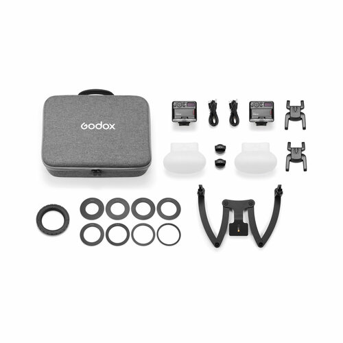Комплект импульсных осветителей Godox MF12-DK3 для макросъемки 37490₽
