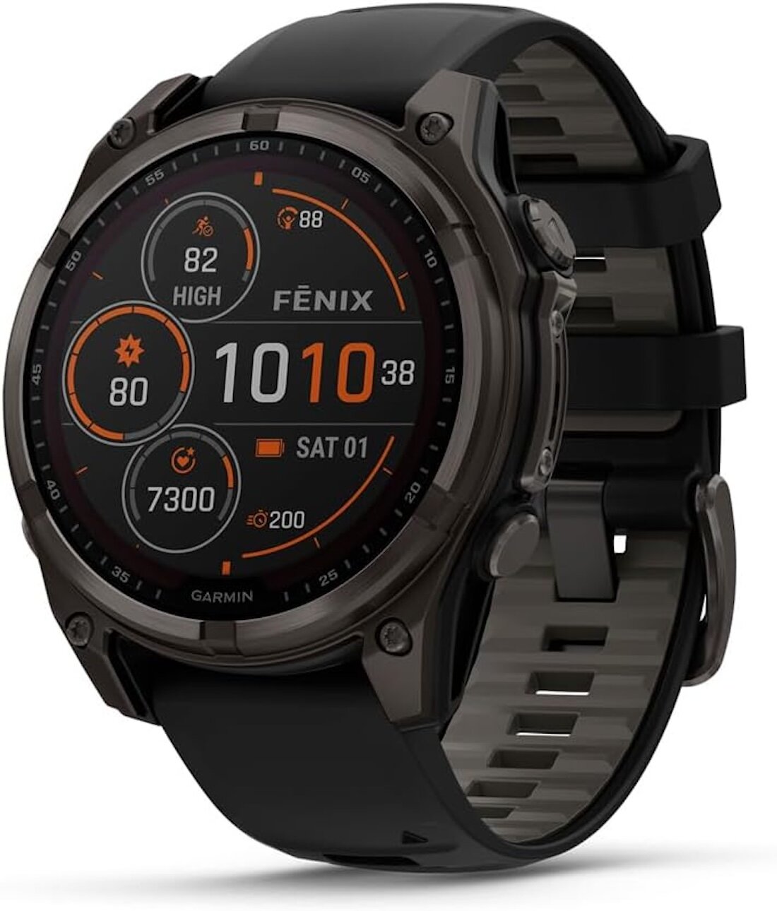 Смарт Часы Garmin Fenix 8 47mm Sapphire Solar, Carbon Gray DLC Titanium (Европейская версия, меню на Русском языке)