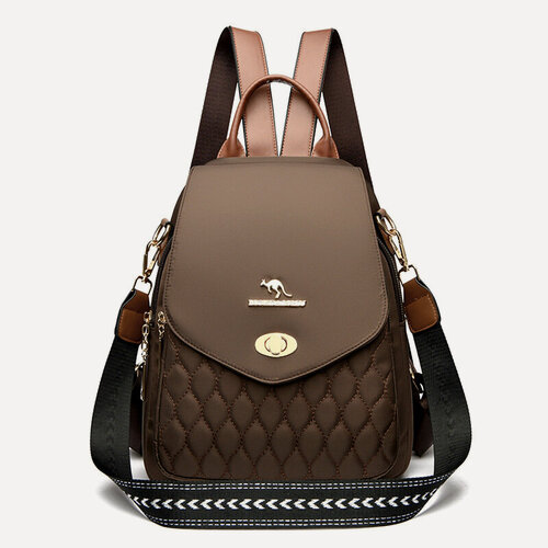 Изображение товара Рюкзак High Quality Oxford, женский, мягкий, коричневый, лето 2024