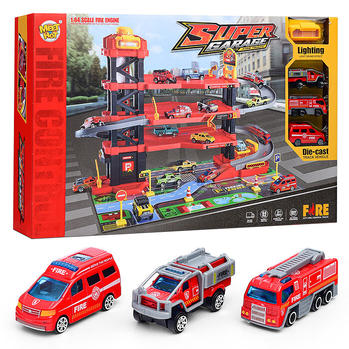 Парковка MH-162 "Super Garage-2",64 дет, 57х36х38 см, в коробке