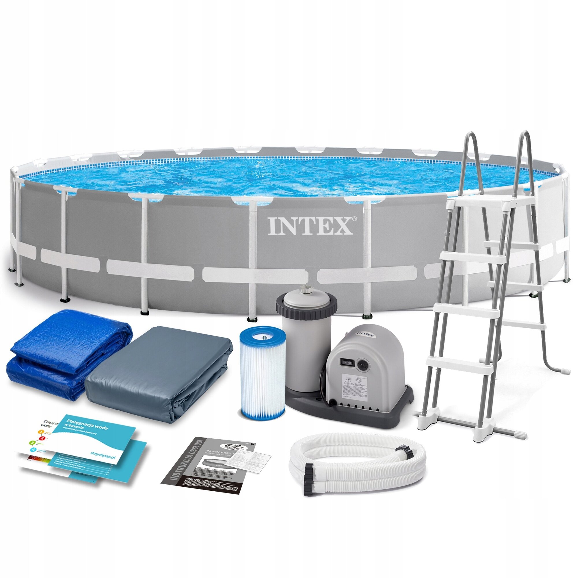 Бассейн каркасный Intex Prism Frame 26756 (610х132 см) фильтр-насос лестница тент подстилка