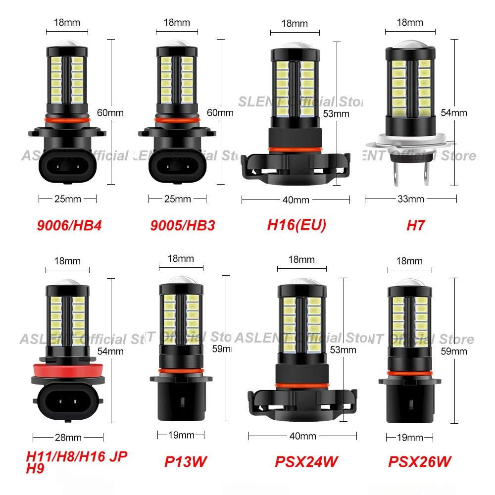 Лампы для передних фар, 2 шт, H11, H8, H9, H16, JP, EU 9005, HB3 9006, HB4, PSX24W, PSX26W, 6000 лм, K, Orange Yellow, H11 — фото 1