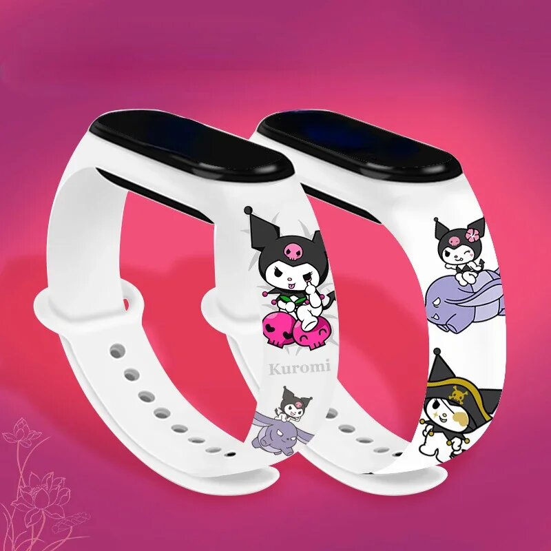Фигурки Xiaomi Ремешок Sanrio Kuromi для Xiaomi Mi Band 3/4/5/6/7