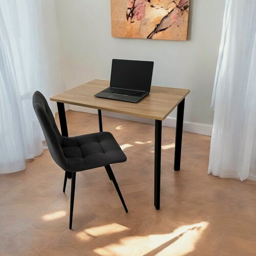 Изображение товара Игровой компьютерный стол/ 100*70 см, цвет столешницы Дуб Сонома, Ножки черные