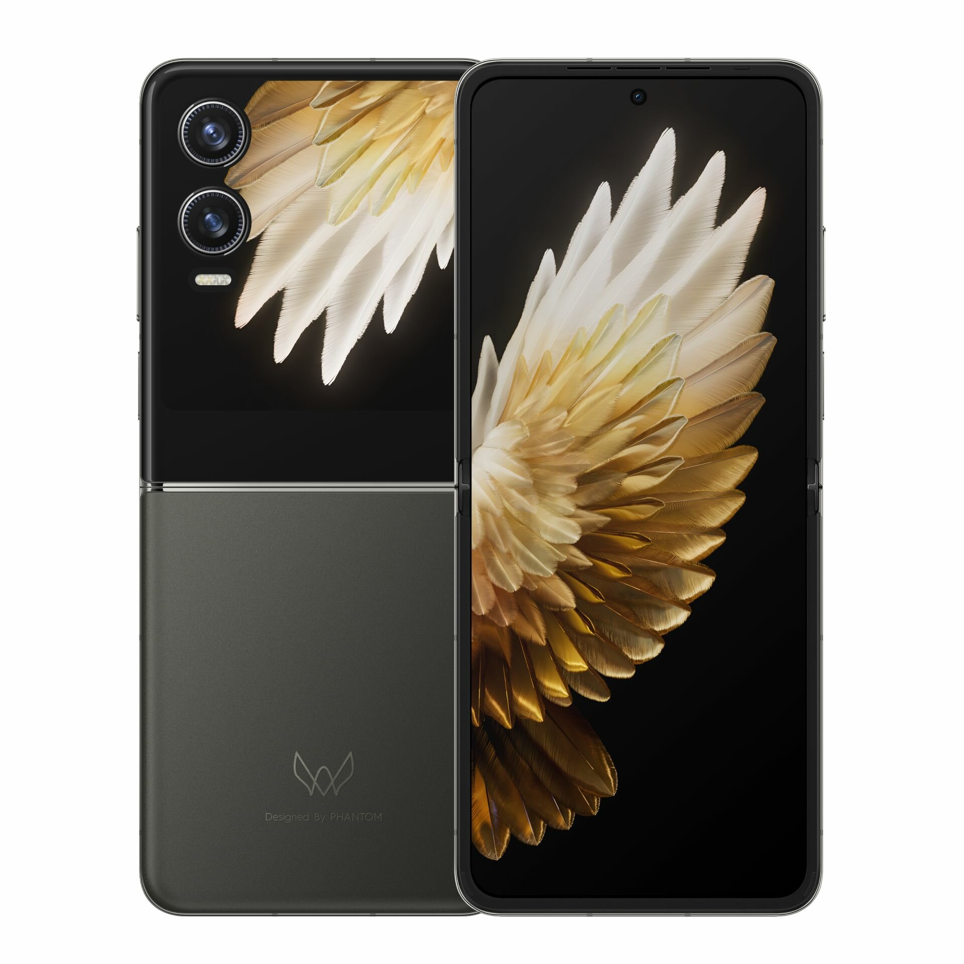 Смартфон Tecno Phantom V Flip2 5G AE11 256Gb 8Gb серый 3G 4G 2Sim 6.9" AMOLED 1080x2640 And14 50Mpix