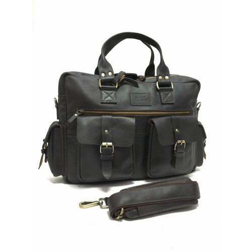 Портфель Black Buffalo фактура гладкая коричневый 16500₽