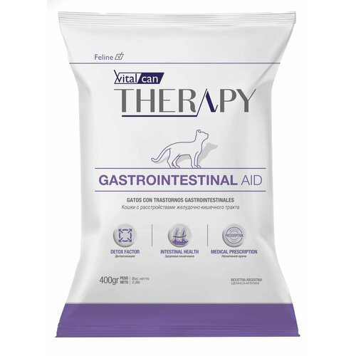 Сухой корм VitalCan Therapy Feline Gastrointestinal Aid / Виталкан Терапи Гастроинтестинал, лечебный для кошек всех возрастов при болезнях ЖКТ, курица, 400 гр