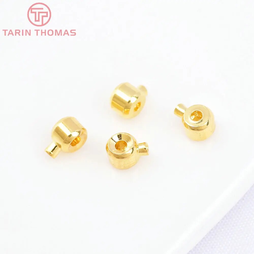 Латунные зажимы TARIN THOMAS 24-каратного золотого цвета 25x32 мм