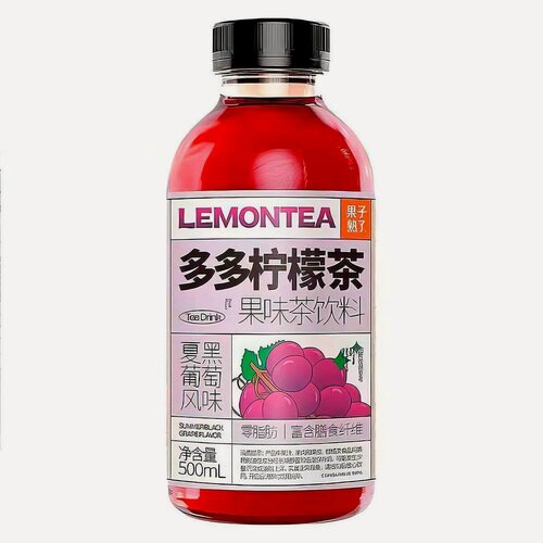 Изображение товара Чайный напиток со вкусом черного винограда Lemontea 500 мл, Китай