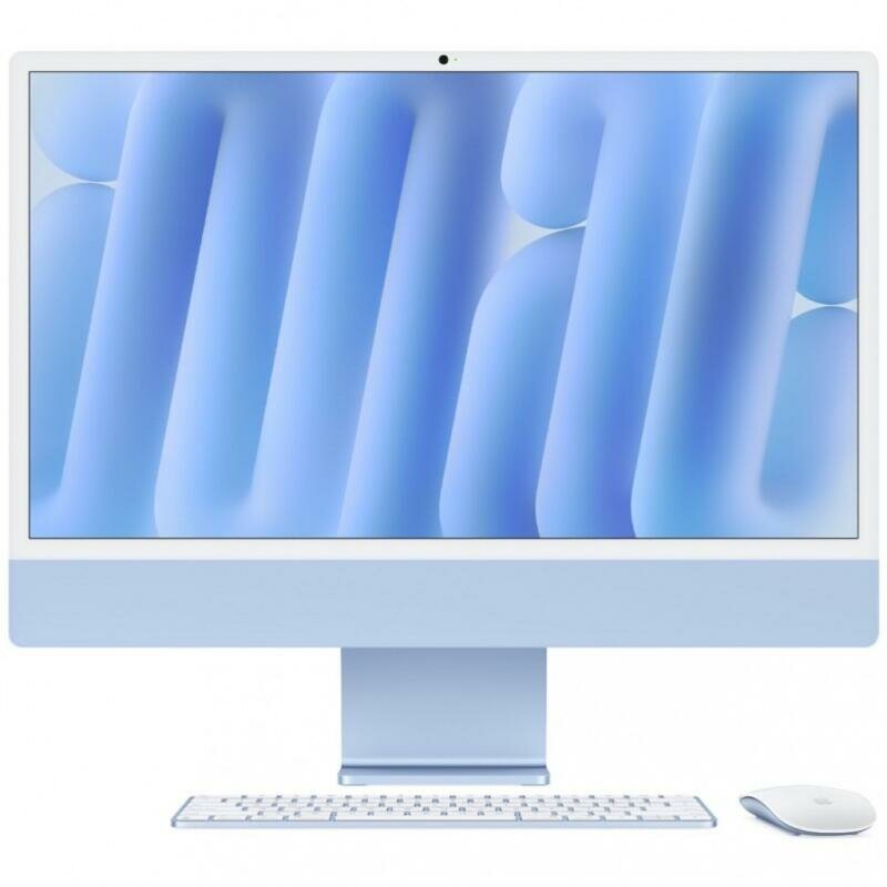 Моноблок Apple iMac 24 (Retina 4,5K, M4 10C CPU, 10C GPU, 16Gb, 512Gb SSD), MWV33, Blue