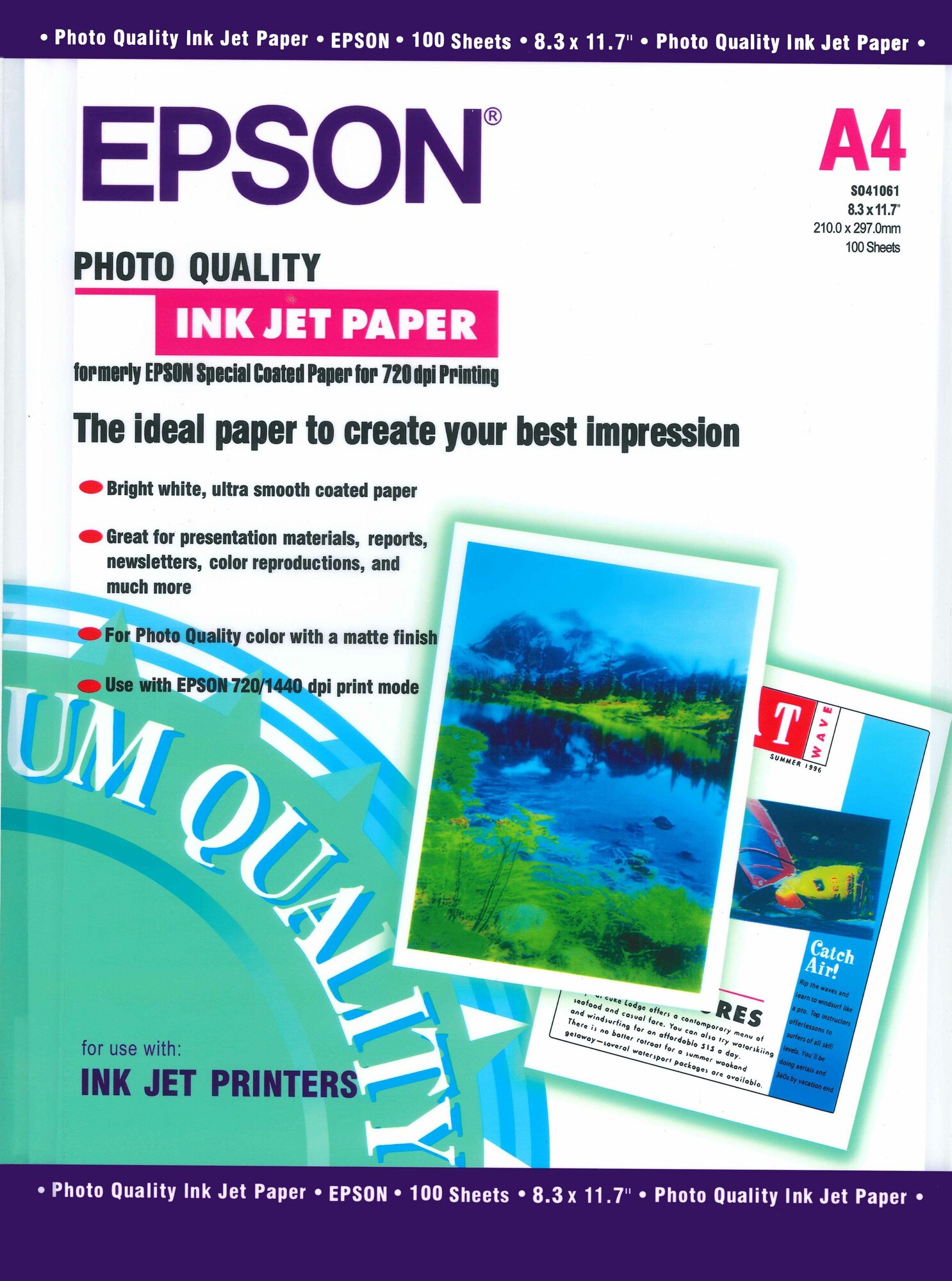 Фотобумага глянцевая А4, 255гр/кв. м, двусторонняя, 50 л, Epson