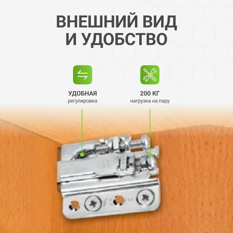 Навес кронштейн для шкафов CAMAR 801 пр-во Италия, регулируемый, нагрузка 200кг на пару, 1 комп. — фото 1