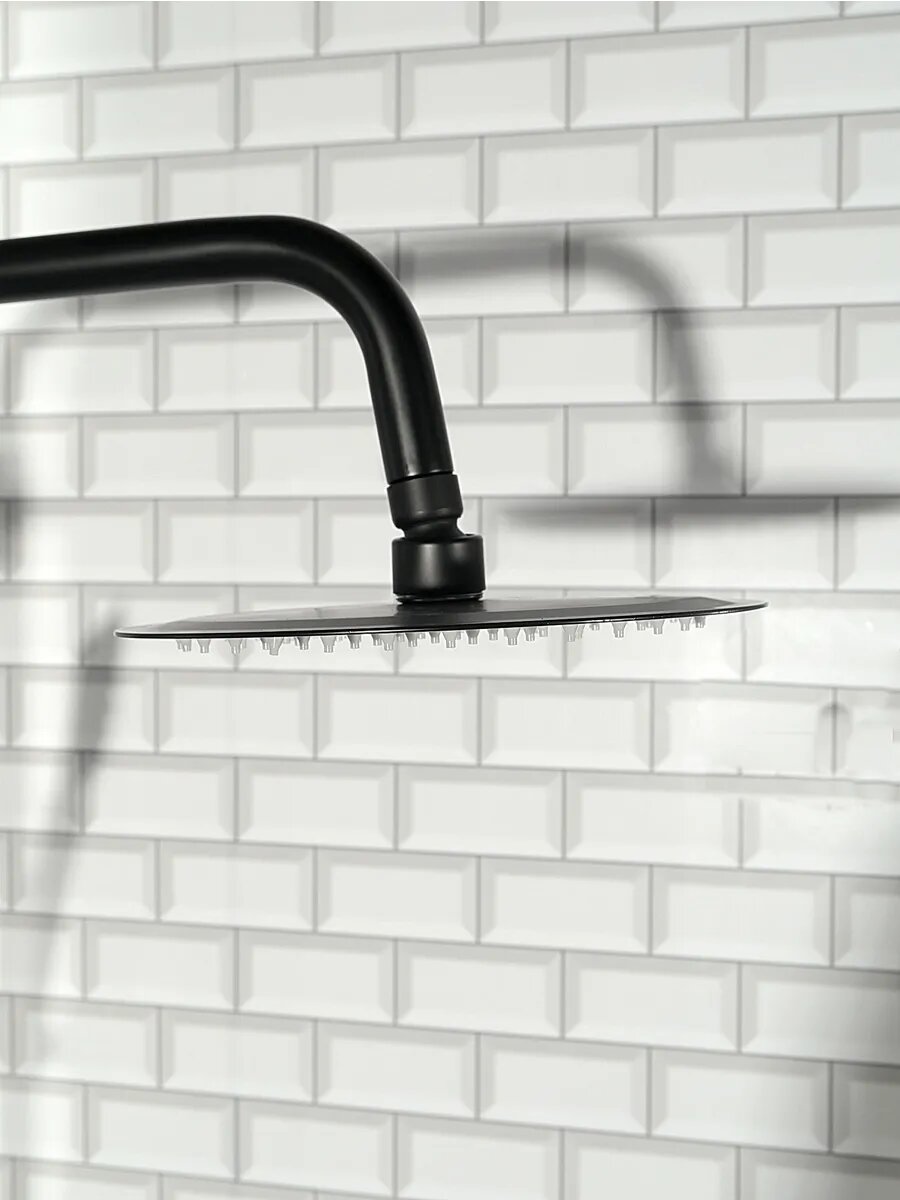 Душевая система Diadonna, нержавеющая сталь, 3 режима, черный — фото 1