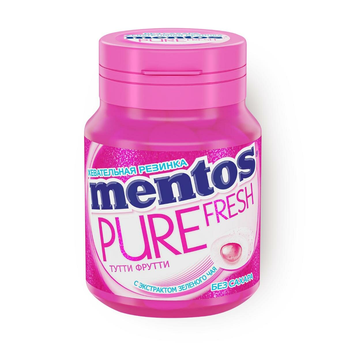 Жевательная резинка MENTOS Pure Fresh, тутти-фрутти, без сахара, в банке