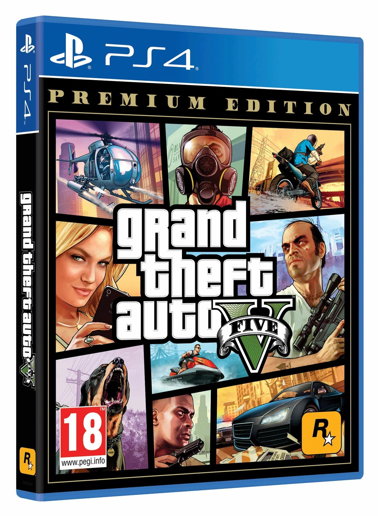 Игра Grand Theft Auto V Premium Edition для PlayStation 4, все страны (PS4, Диск)