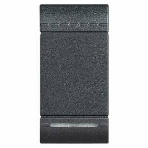 Установочный выключатель 1-клавишный проходной с двух мест 1 мод цвет Антрацит LivingLight Bticino 2000₽