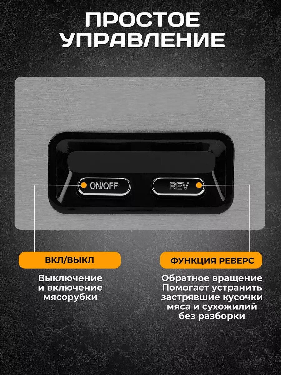 Мясорубка , мясорубка электрическая для фарша,3500Вт, функция реверс,3 диска нарезки, домашняя — фото 1