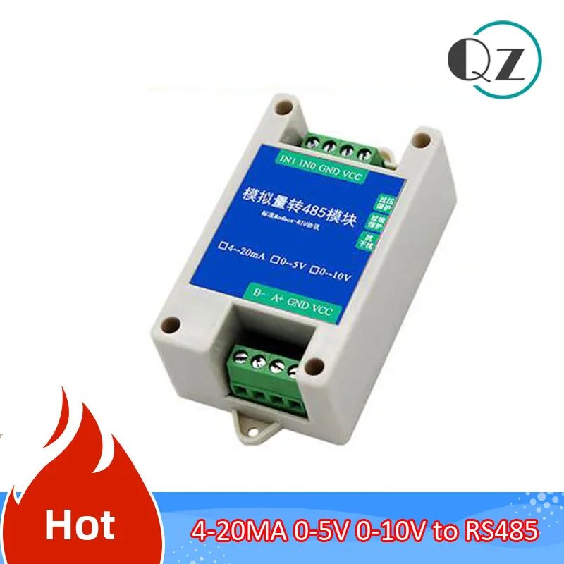 Аналоговый модуль сбора количества 4-20 мА 5 в 10 в к передатчику RS485 Modbus преобразователь AD аналоговый выход преобразователь сигнала RS485, 4-20M to RS485
