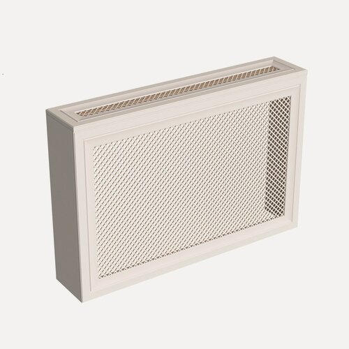 Изображение товара Экран для радиатора, на батарею отопления 500х620х180 мм (50х62х18 см) короб с фигурным профилем Pro Lux Глория белый МДФ