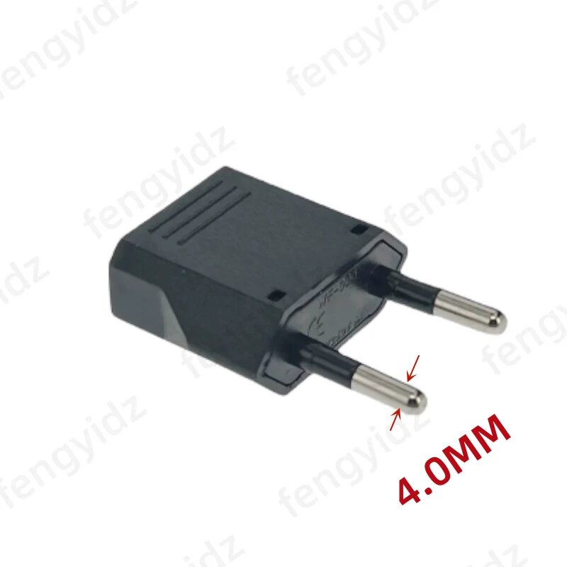 Адаптер вилки США-ЕС, Black, 1 item