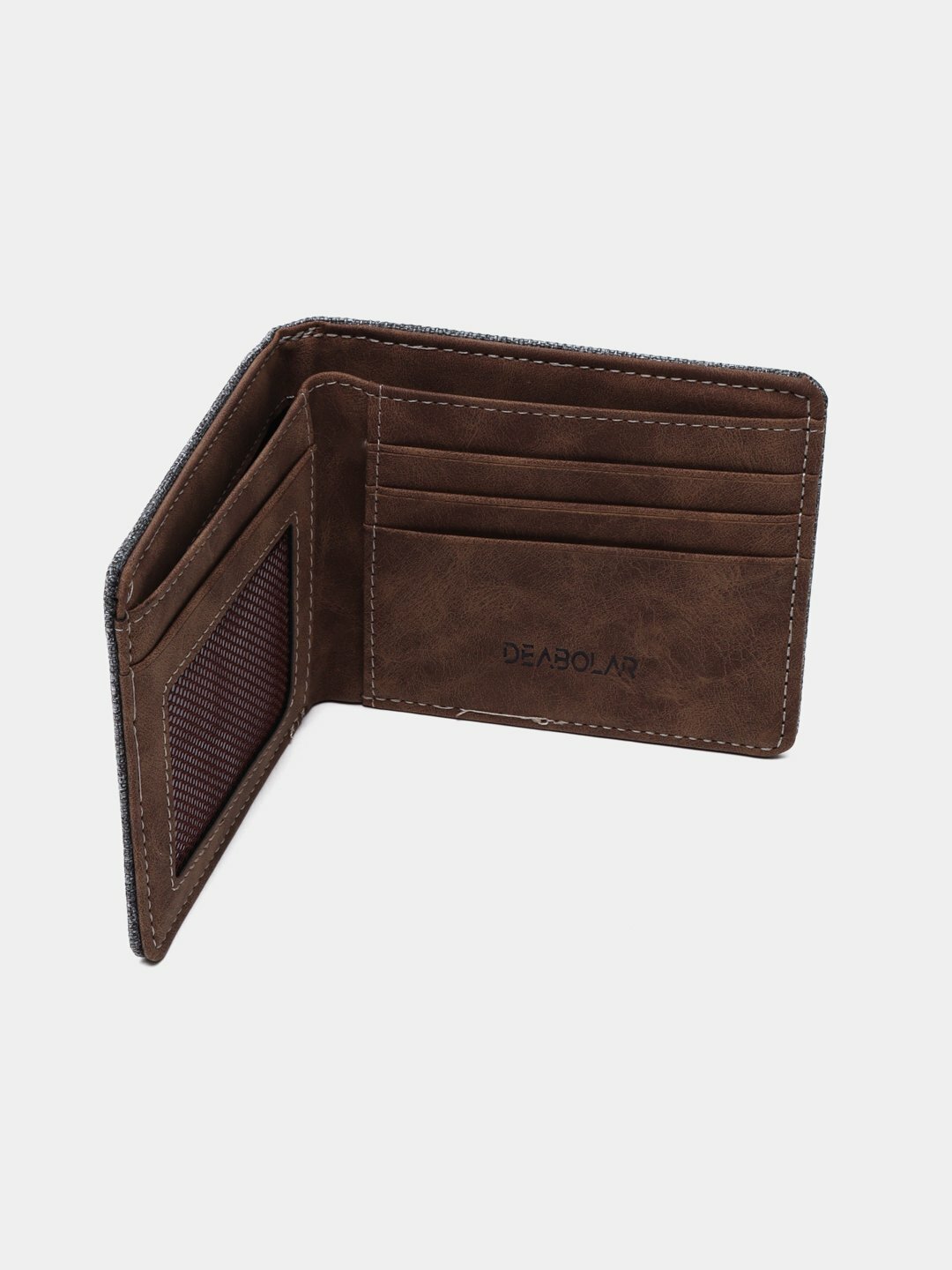 Кошелек Deabolar, фактура вязаная, серый — фото 1