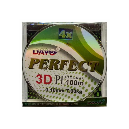 Шнур Dayo PERFET X-4 Light Green 100м 0.35мм 20кг 44Lb